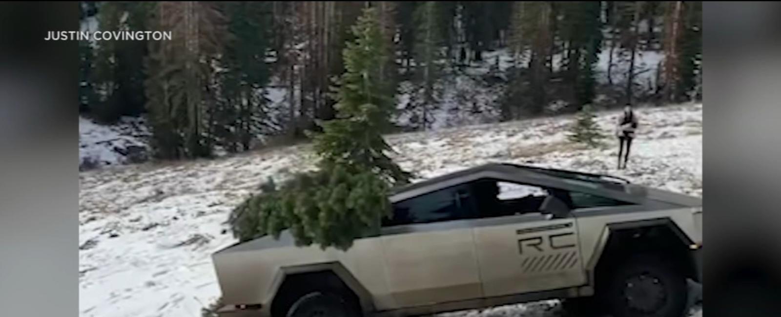 Tesla Cybertruck gets stuck in California forest; Ford pickup helps tow it