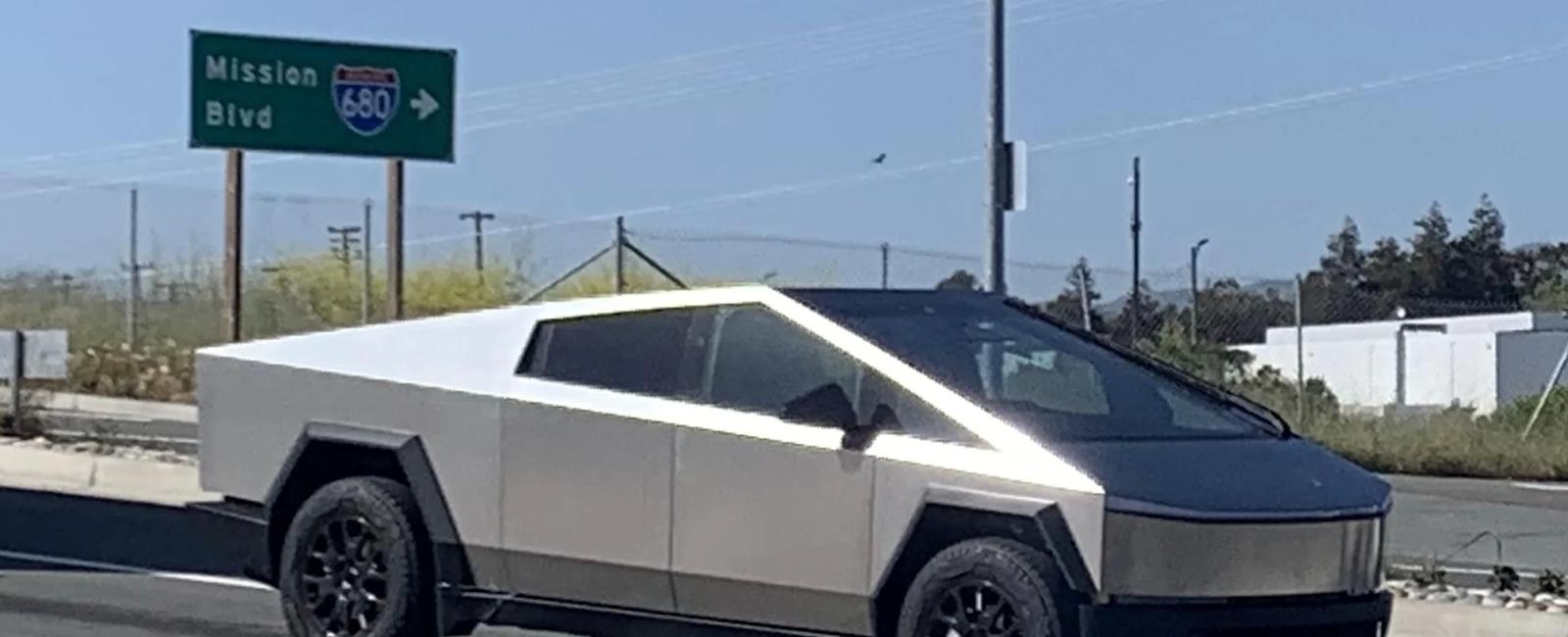Tesla Cybertruck Caught Testing On Public Roads Looking Kinda Stubby | Carscoops