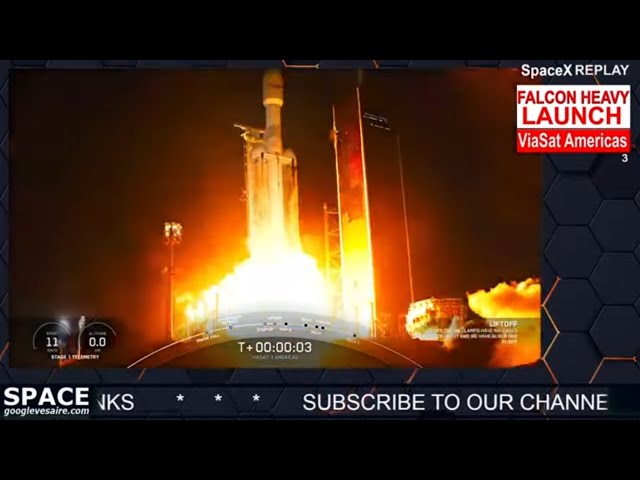 SpaceX | Falcon Heavy wow perfect  Launch | Max power attempt | VIASAT-3 AMERICAS MISSION