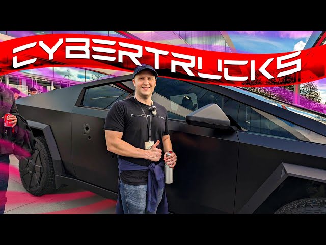 Famous Cybertrucks at Tesla Gigafactory Texas!