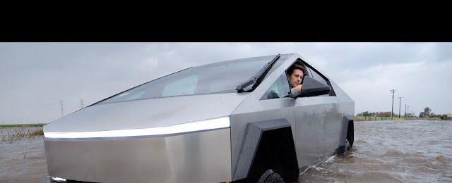How Deep Can Tesla Cybertruck Drive in Water? -Wade Mode Test