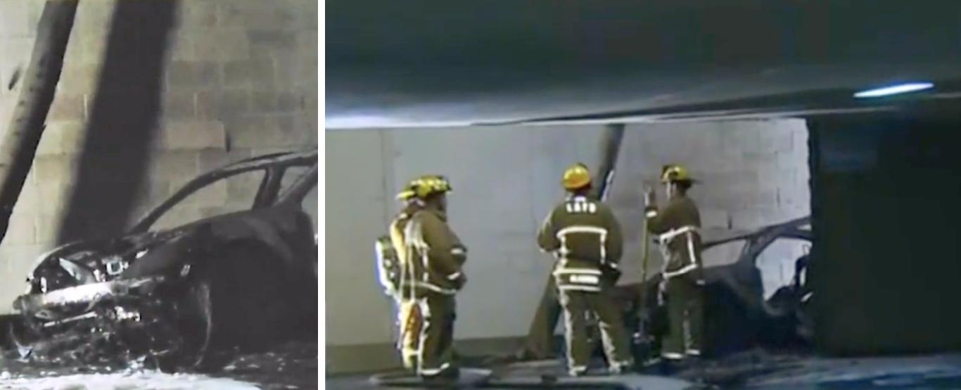 Police Find Burned Body Near Tesla That Caught Fire In Los Angeles