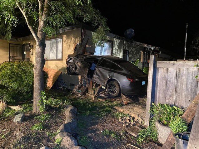 Wife of Bay Area sheriff suspected in Tesla crash into house