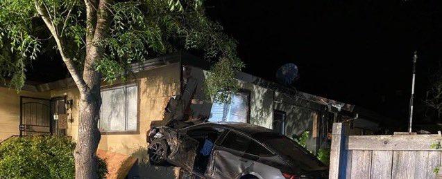 Wife of Bay Area sheriff suspected in Tesla crash into house
