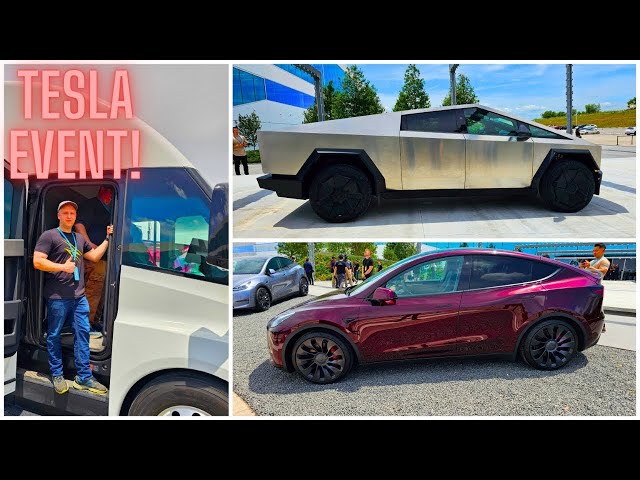 NEW Cybertruck and Inside the Tesla Semi at Cyber Roundup Shareholder Meeting