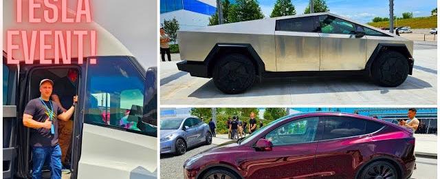 NEW Cybertruck and Inside the Tesla Semi at Cyber Roundup Shareholder Meeting