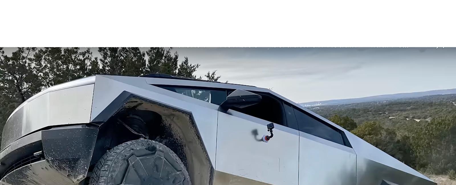 Tesla Cybertruck first off-road test: Youtuber has trouble getting up small hills, broken flaps