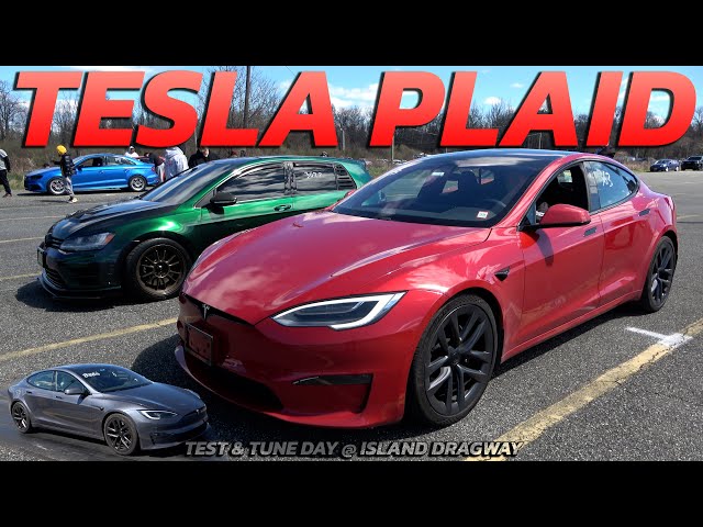 TESLA PLAID VS TESLA PLAID TEST & TUNE DAY & Island Dragway NJ