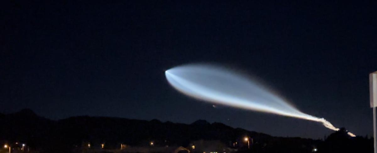 SpaceX launch visible across Tucson