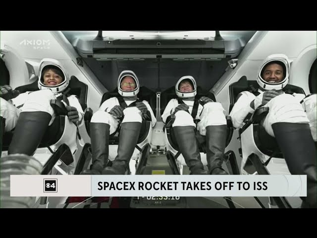 SpaceX Falcon 9 delivering four astronauts to International Space Station