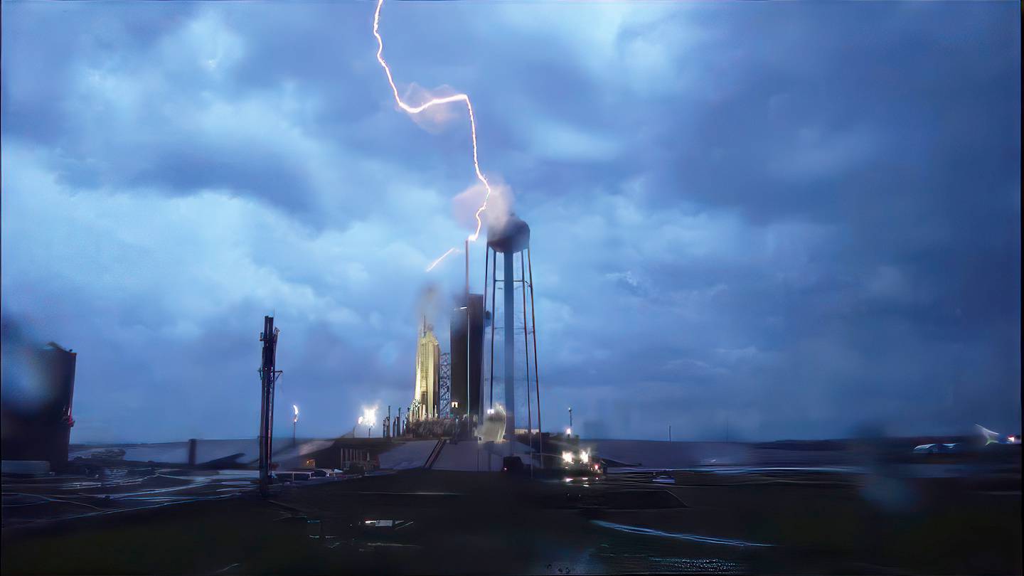 SpaceX confirmed rocket undamaged after lightning strikes Falcon Heavy launchpad in Florida