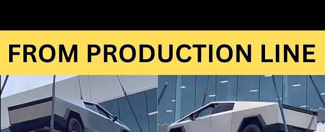 This Is The 1st Cybertruck Off The Production Floor Appearing To Tesla Shareholders