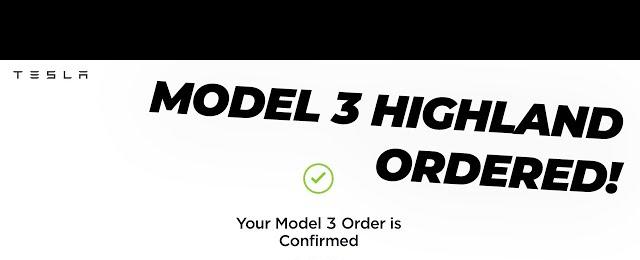 Tesla Model 3 Highland Ordered! 🦔 Less than 3 Minutes & We have an RN Number - ETA Jan / Feb 2024 ⏱️