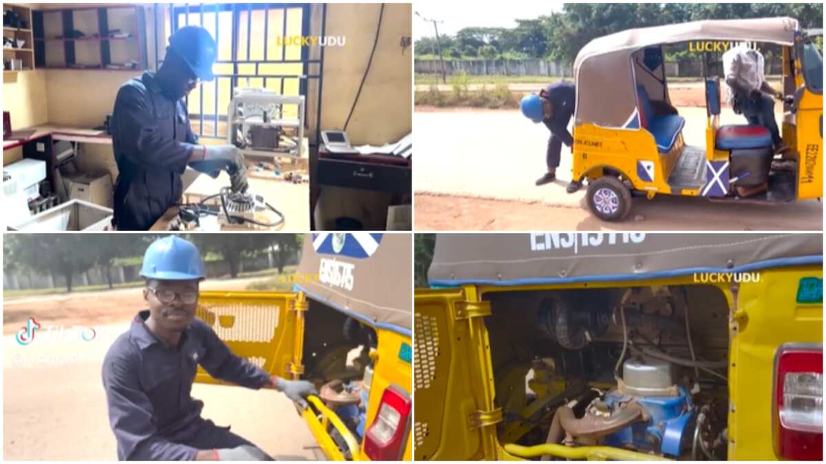 “I Studied Tesla in University”: Nigerian Man Converts Petrol Vehicle to Electric, Says It Does Not Make Noise