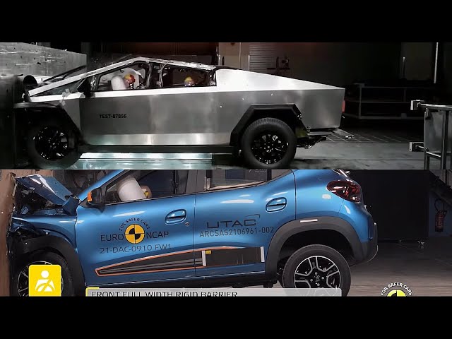 Tesla Cybertruck vs Dacia Spring Crash Test Analysis