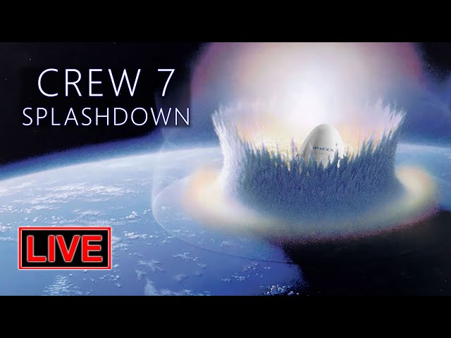 LIVE: Crew-7 deorbit & splashdown in SpaceX Crew Dragon! (12 Mar 2024)