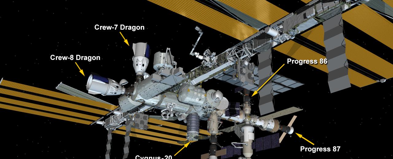 SpaceX Dragon with Crew-8 Aboard Docks to Station