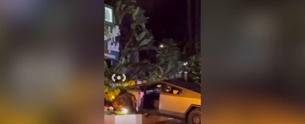 Elon Musk responds after Tesla Cybertruck crashes into hotel sign
