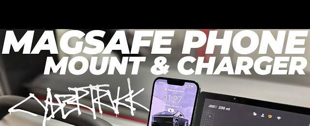 Cybertruck MagSafe Phone Mount & Charger for iPhone & Android Devices 📲 Plug and Play Tesla Kit