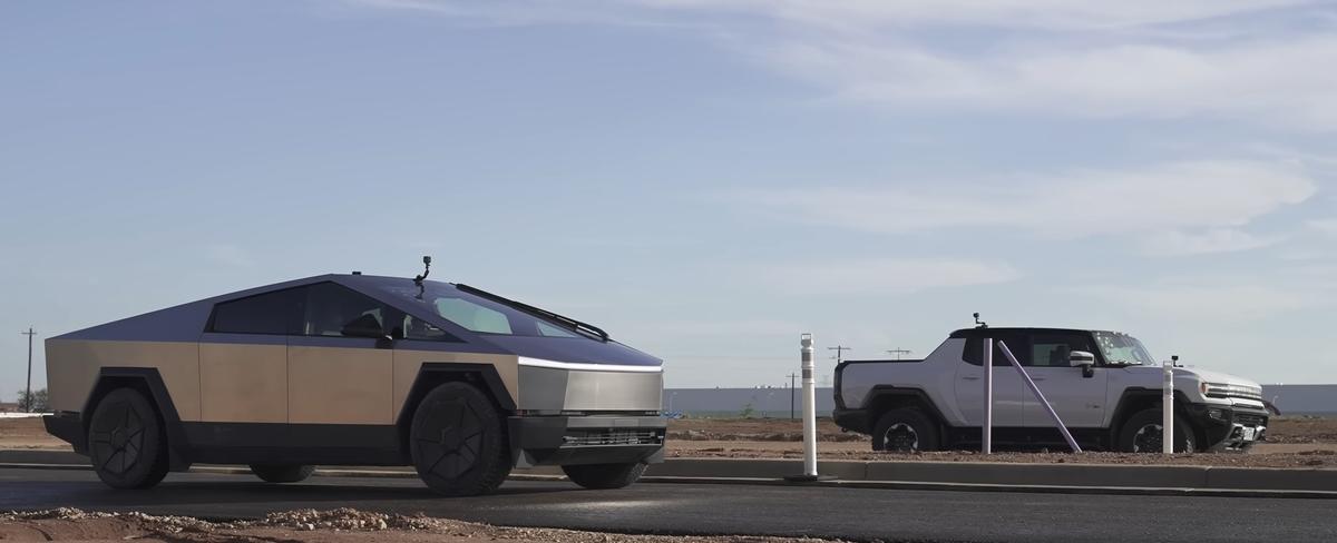 Tesla Cybertruck vs GMC Hummer EV: Duelo de titanes eléctricos en esta drag race