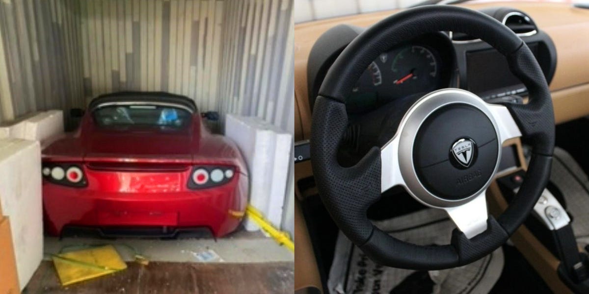 3 Brand-New 2010 Tesla Roadsters Were Found in Shipping Containers