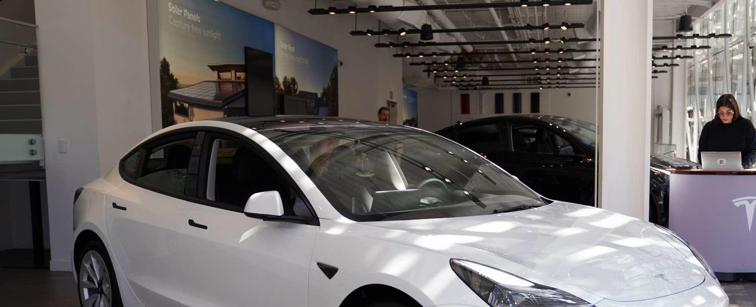 Woman Struggles to Open Tesla After Door Handle Freezes in Storm: Watch