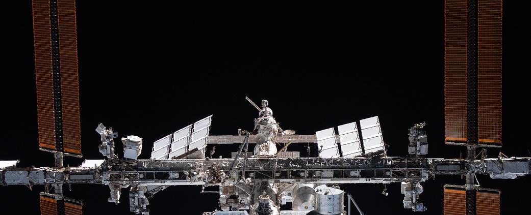 The station pictured from the SpaceX Crew Dragon - NASA