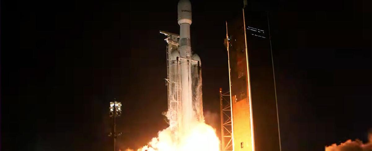 SpaceX Falcon Heavy launches powerful ViaSat internet relay satellite