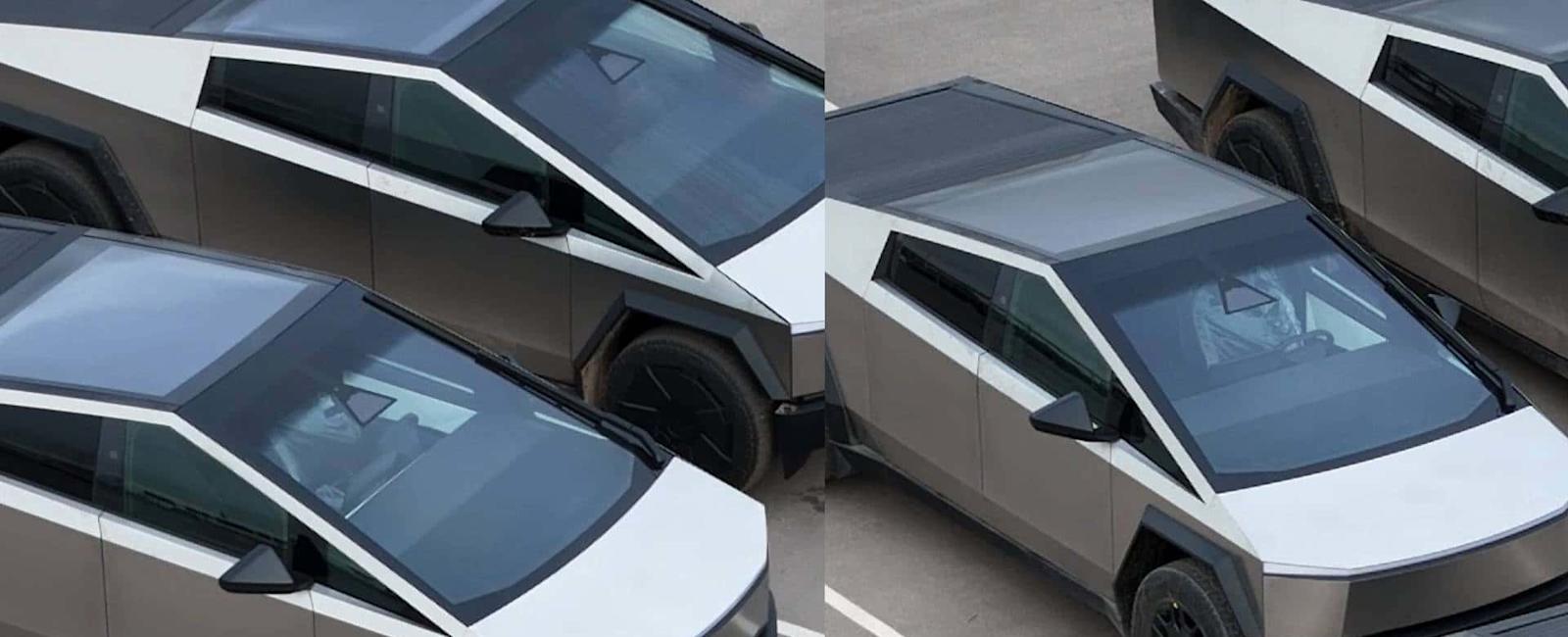 Tesla Cybertruck With White Interior Trim Spotted At Gigafactory Texas