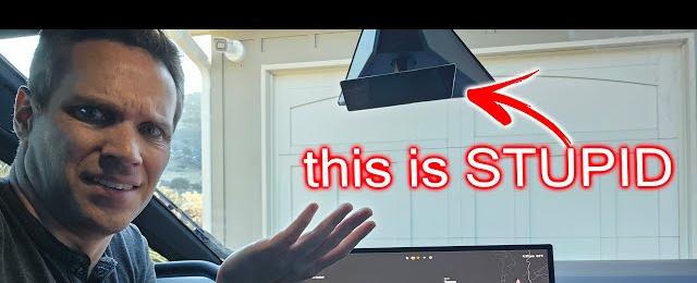 Tesla Cybertruck Rear View Mirror is WORTHLESS. How to Remove it!