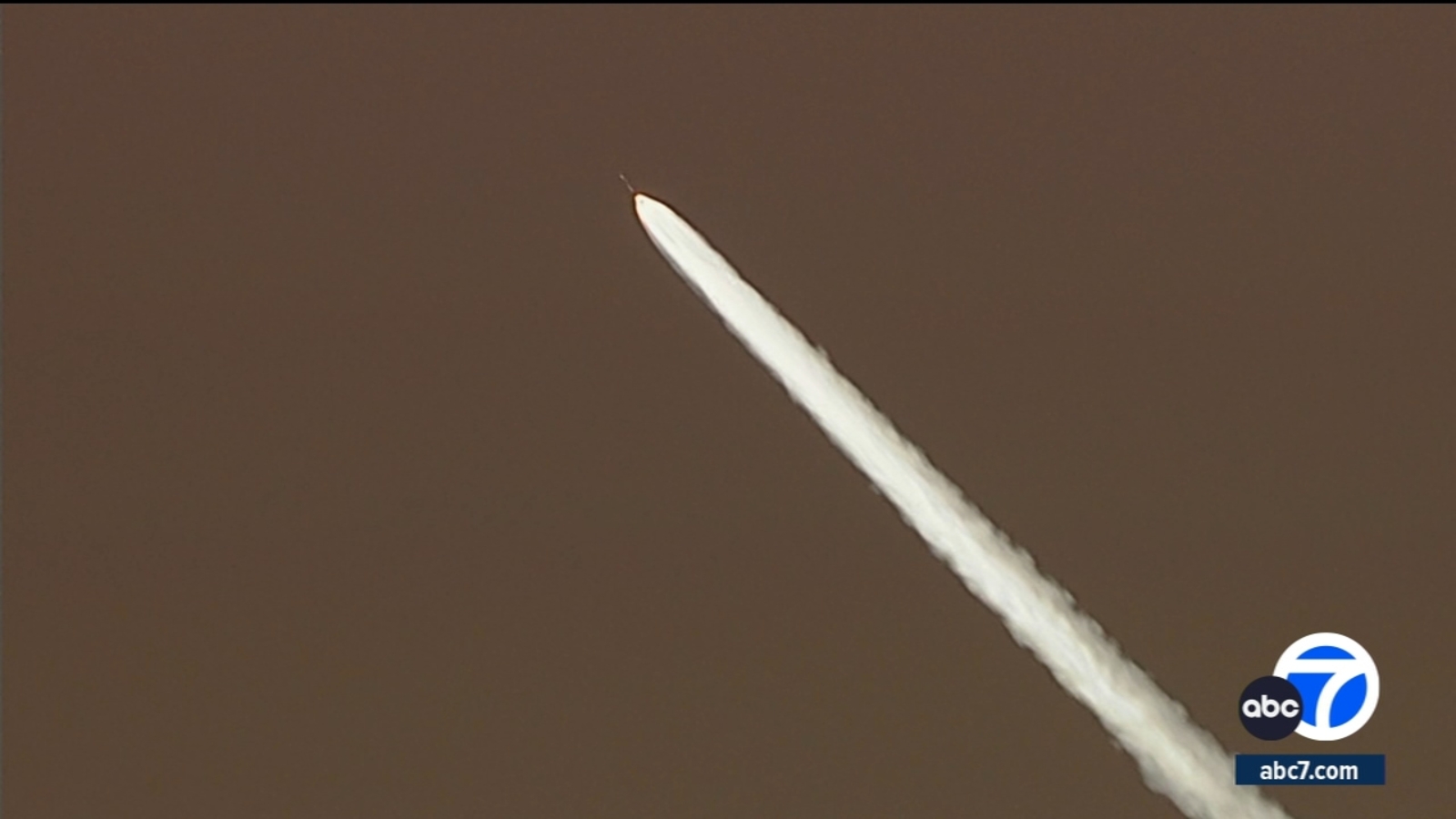SpaceX Falcon 9 rocket launches from Vandenberg Space Force Base, lights up SoCal coast