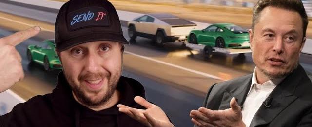 Did Tesla FAKE Cybertruck vs Porsche 911 Drag Race?! #shorts #trending #tesla #porsche #elonmusk