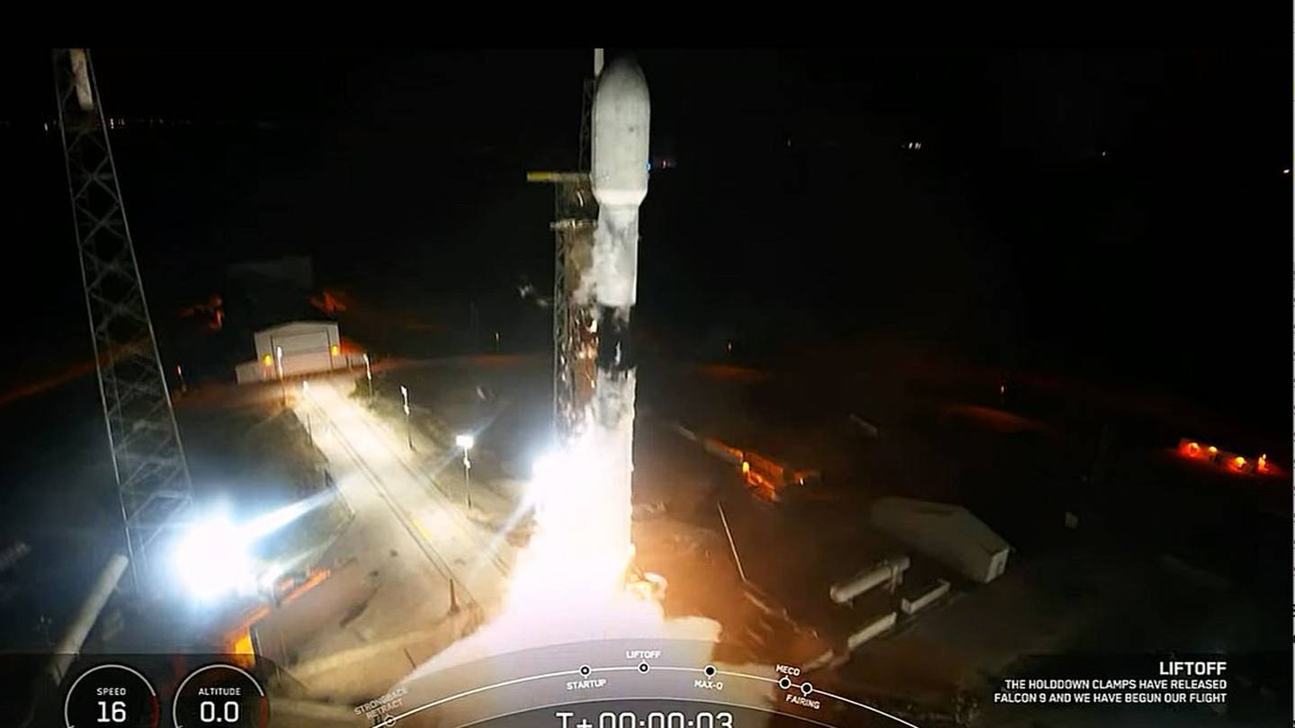 WATCH: SpaceX Falcon 9 rocket lights up night sky before launching Starlink satellites into orbit