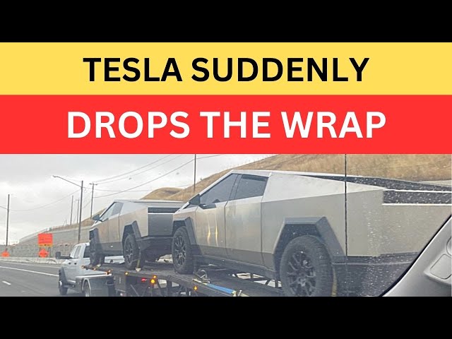 BREAKING! Tesla Suddenly Drops Cybertruck's Wrap and Transports Two Without Camo