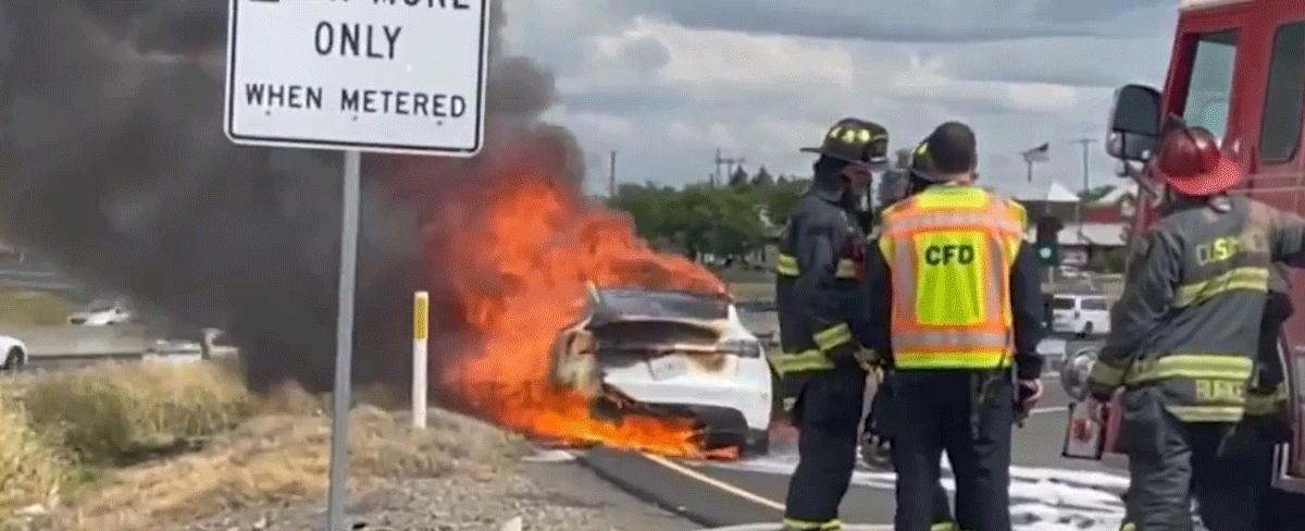 Tesla Asks Model Y Owner To Tow Burned-Out Car To Service Center