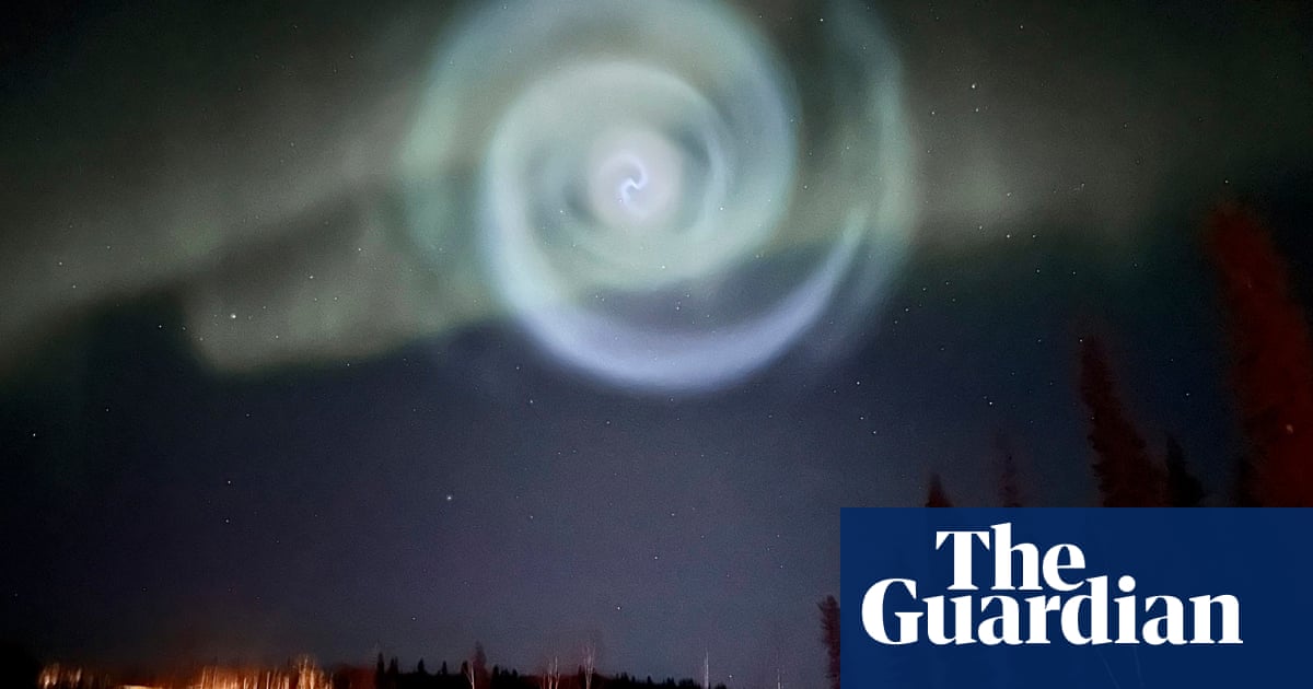 Blue spiral appears amid northern lights in Alaska after SpaceX rocket releases fuel
