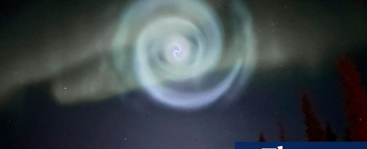Blue spiral appears amid northern lights in Alaska after SpaceX rocket releases fuel