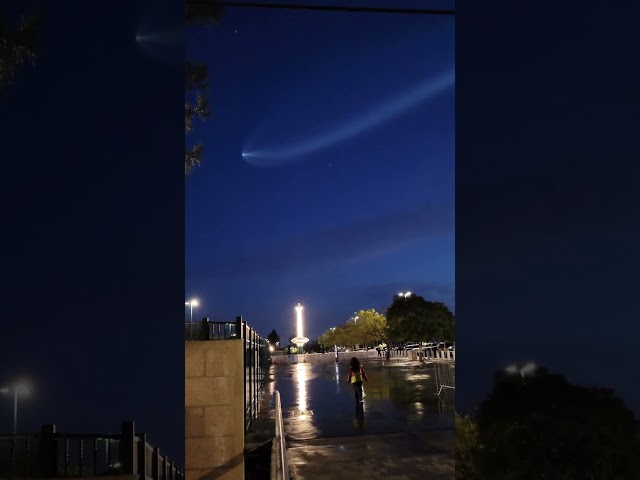 SpaceX Falcon 9 Launch Over Disneyland