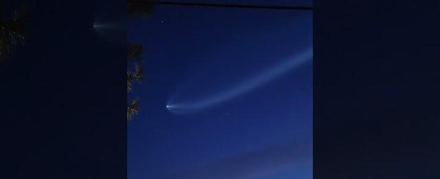 SpaceX Falcon 9 Launch Over Disneyland