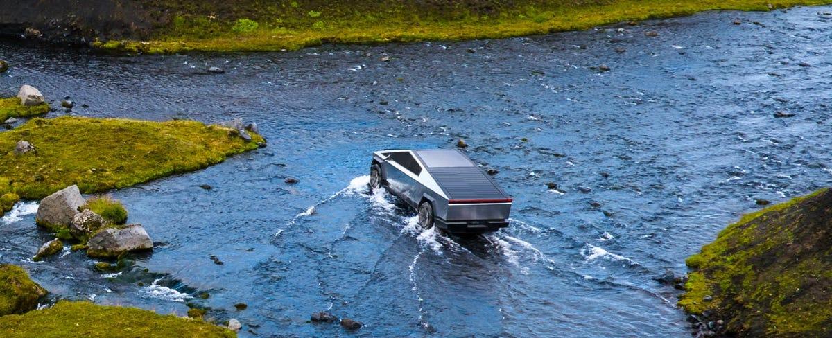 Tesla Cybertruck Has 'Wade Mode' for Water Driving