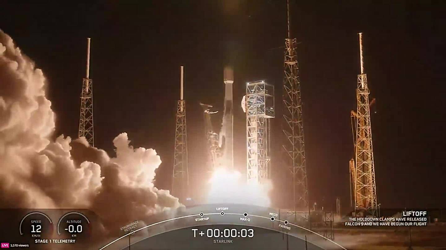 WATCH: SpaceX launches Falcon 9 rocket, more Starlink satellites from Space Coast