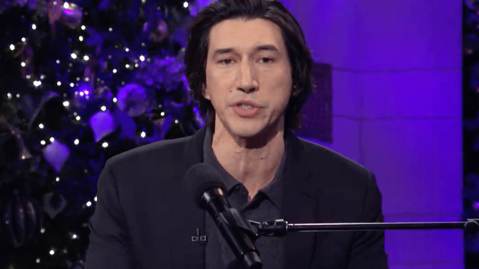 SNL Host Adam Driver Mocks Tesla Cybertruck Buyers in Santa Serenade