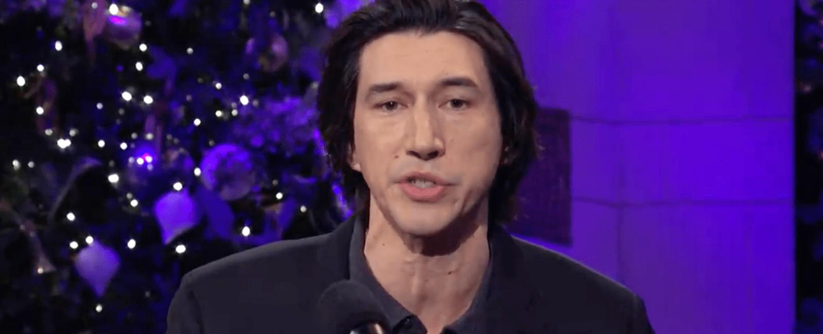 SNL Host Adam Driver Mocks Tesla Cybertruck Buyers in Santa Serenade