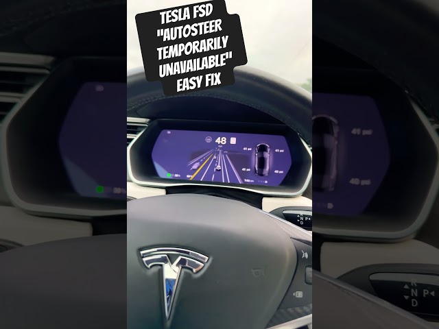 TESLA Autosteer temporarily unavailable – EASY FIX