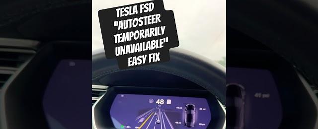 TESLA Autosteer temporarily unavailable – EASY FIX