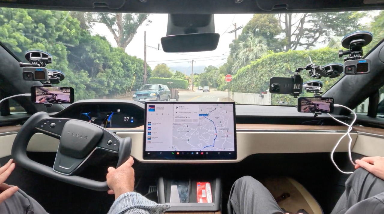 Self-driving Tesla nearly blows past stop sign on Santa Barbara test drive