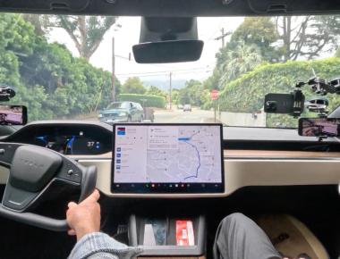 Self-driving Tesla nearly blows past stop sign on Santa Barbara test drive