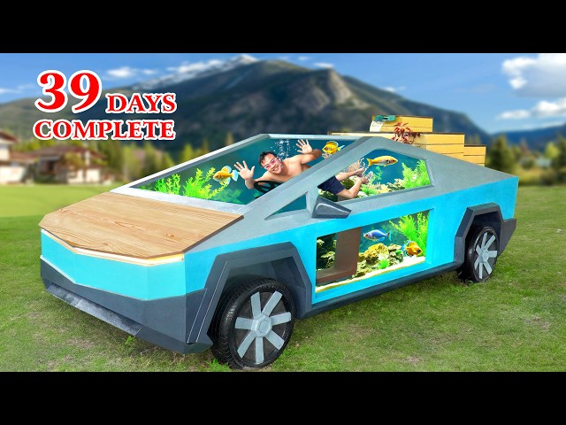 Turn first TESLA CYBERTRUCK into AMAZING AQUARIUM