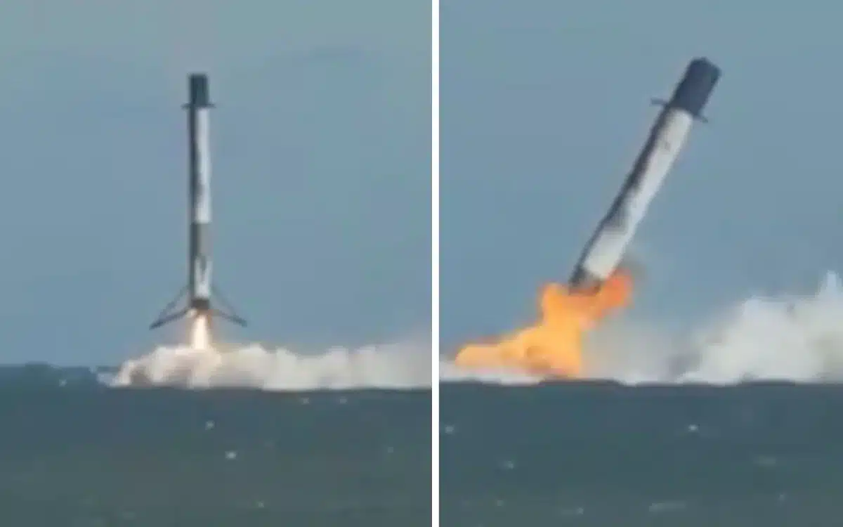 SpaceX Falcon 9 makes astonishing water landing