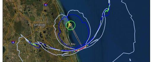 SpaceX Falcon 9 rockets landing at Cape Canaveral bring sonic booms